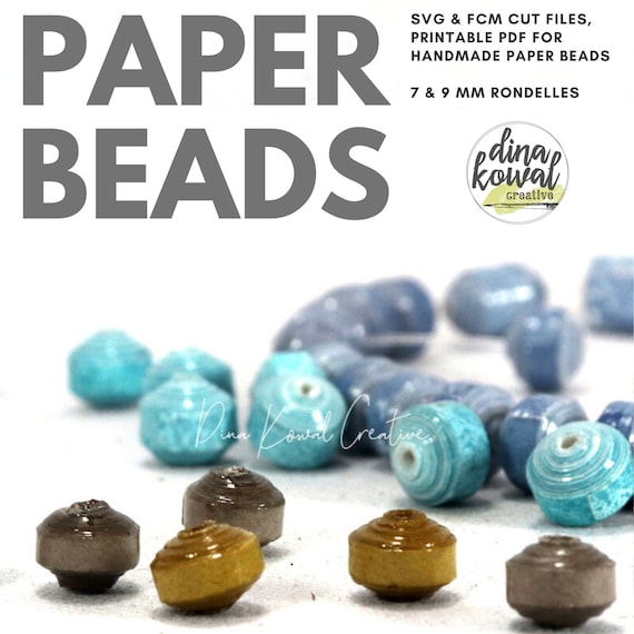 Download Paper Bead Cut File Template Svg Fcm Pdf 7mm 9mm Etsy