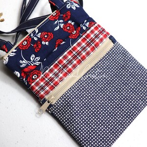 Upcycled Handy Crossbody Geldbörse oder Umhängetasche
