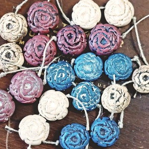 Polymer Clay Rose Beads