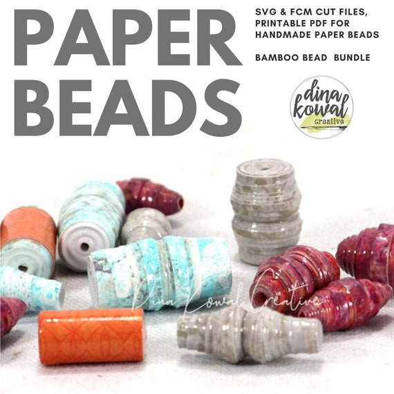Download Paper Bead Cut File Template Svg Fcm Pdf Bamboo Bead 3 Etsy