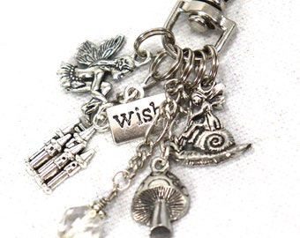 Fairy Wish Castle Garden Purse Charm Zipper Pull Zipper Pull Keychain