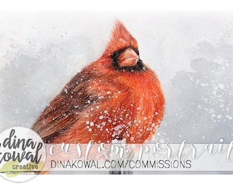 Notecards (set of 3) - Cardinal - nature - sympathy - memory - loved one - winter - bird