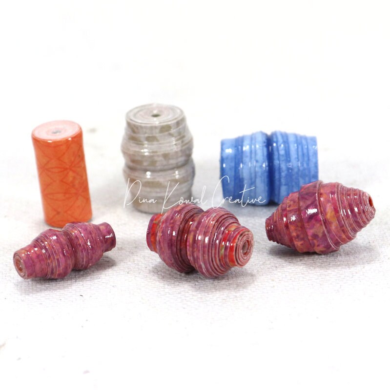 Paper Bead Cut File Template Svg Fcm Pdf Bamboo Bead 3 Sizes