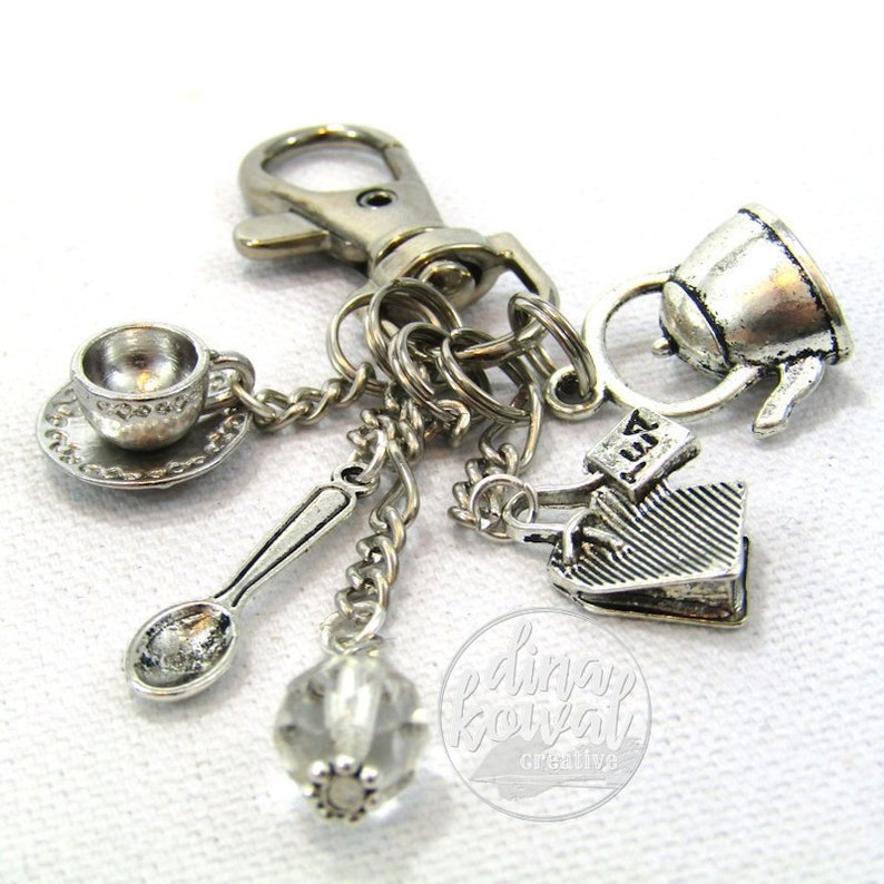 Tea Maker Purse Charm Zipper Pull Zipper Pull Keychain image 1