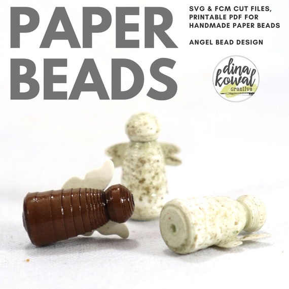 Download Paper Bead Cut File Template Svg Fcm Pdf Angel Bead Etsy