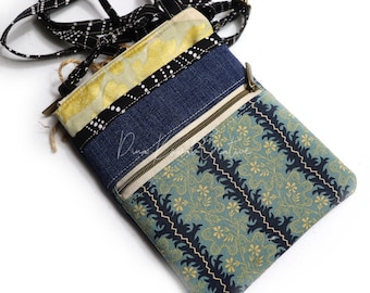 Upcycled Cell Phone Crossbody Purse or Shoulder Bag