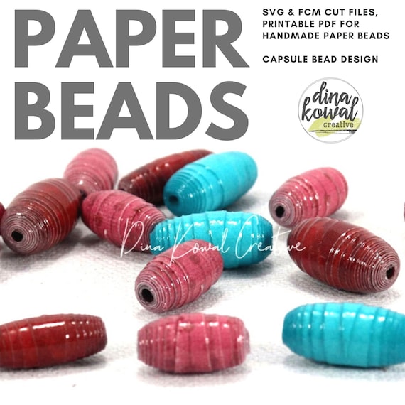 Download Paper Bead Cut File Template Svg Fcm Pdf Capsule Bead 2 Etsy