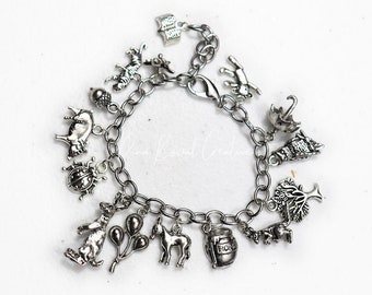 Classic Winnie the Pooh charm bracelet - silver charms