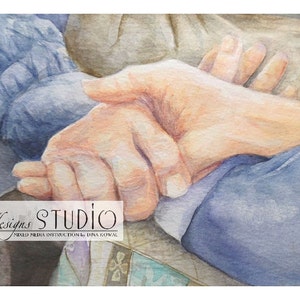Memories - 5" x 7" watercolor print - sympathy - aging parent - caregiver - assisted living nurse