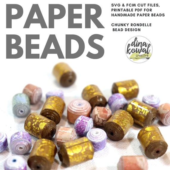 Download Paper Bead Cut File Template Svg Fcm Pdf Chunky Rondelle 5 Etsy