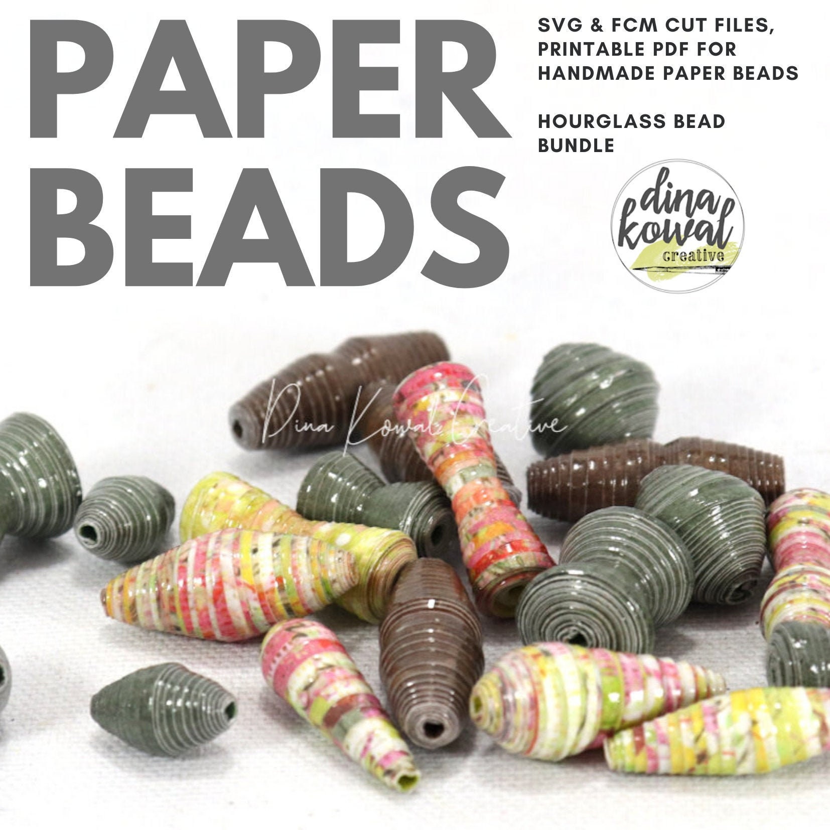 Download Paper Bead Cut File Template Svg Fcm Pdf Hourglass Bead Bundle PSD Mockup Templates