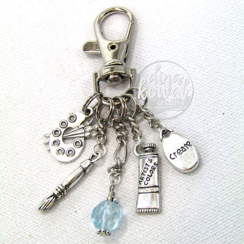 Purse Charm Watercolor Paint Palette Artist Zipper Pull Etsy