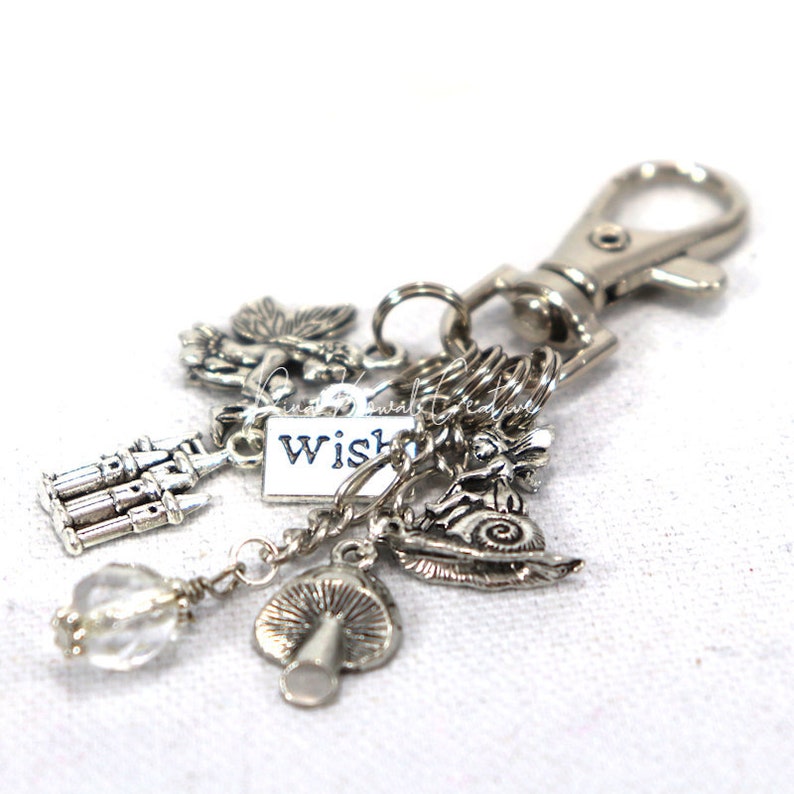 Fairy Wish Castle Garden Purse Charm Zipper Pull Zipper Pull Keychain image 2