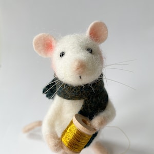 Needle Felted Mouse , Gift ,  Nature Scene , home decor , Decoration , Waldorf Art