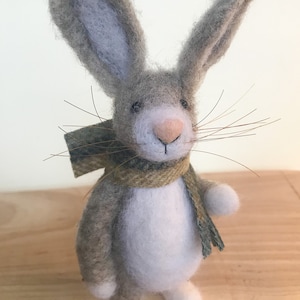 Needle Felted Hare Scottish Gift , Felted Hare , Hare , Animal Figurines , Tablescape Decor , Wool Rabbit , Cute Animal Gifts , Scotland image 6