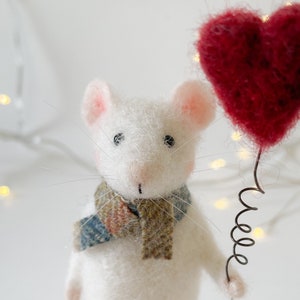 Nadelgefilzte Maus - Gefilztes Tier Tier, Filz-Maus-Verzierung, Natur-Liebhaber-Geschenk, Geschenk für Mama, Liebhabergeschenk, Liebes-Maus