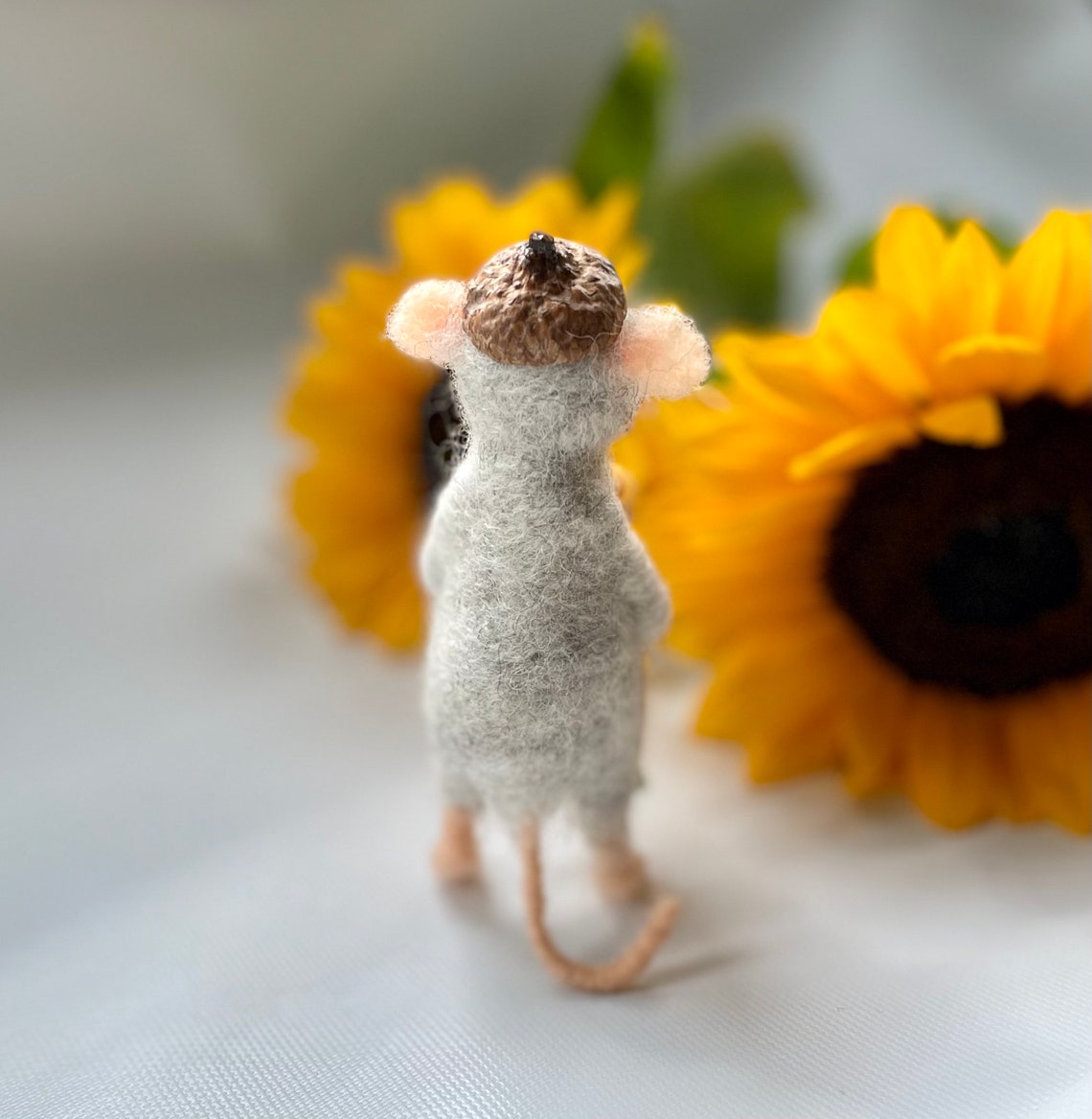Gefilzte Maus Weihnachtsnadelfilzmaus, Weihnachtswollfilzmaus, Halloween- Weihnachtsdekoration, Filzmäuse-Figur, Nadelfilz-Maus-Puppen- Dekorationen (voller Weihnachtsgeist Filzmäuse Figuren