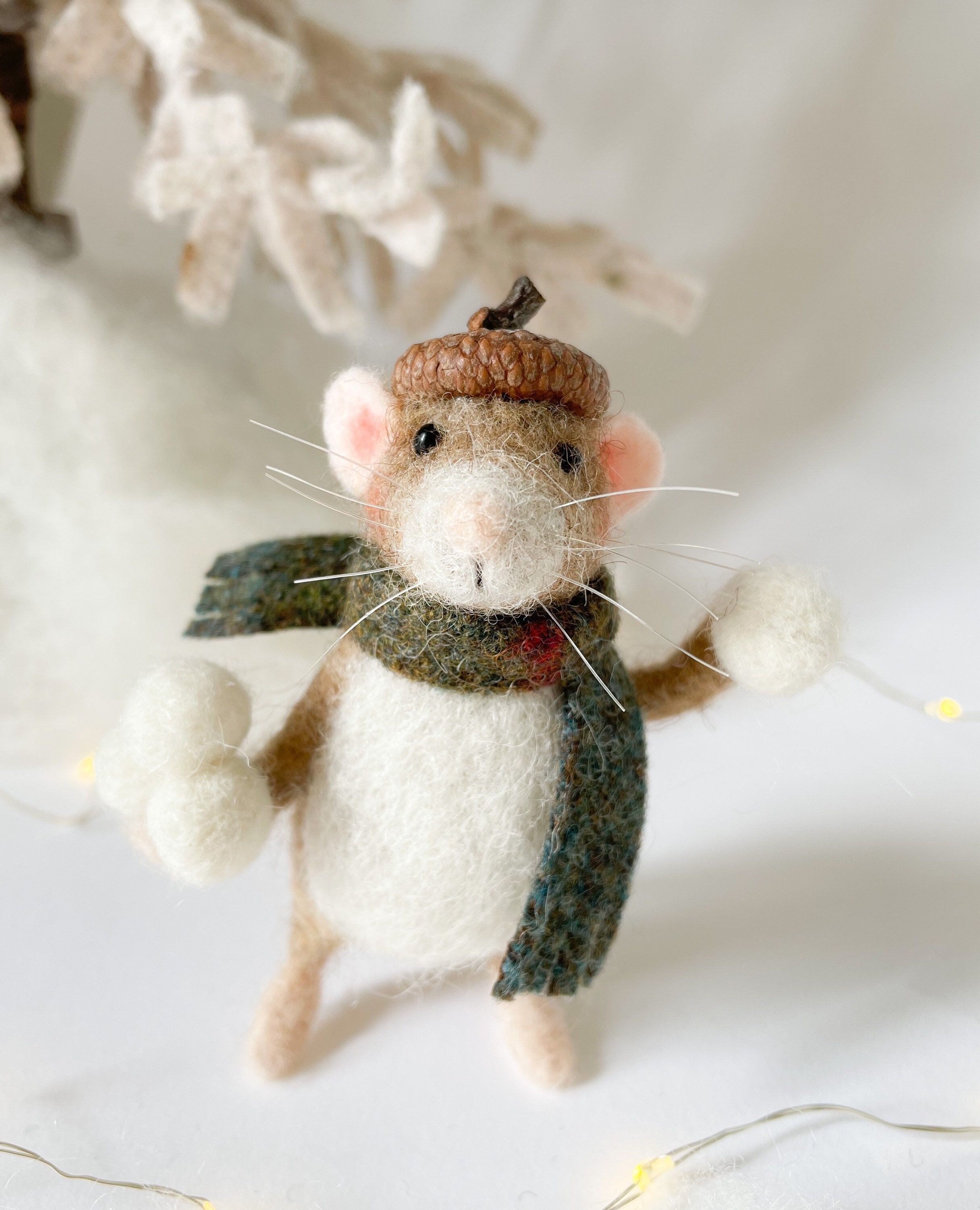 Souris Citrouille Halloween En Feutre De Laine Faite Main – Avec Chapeau De Sorcière, Décoration D'automne Et Cadeau Mignon - 11