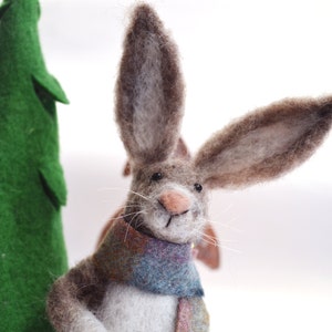 Needle Felted Hare Scottish Gift , Felted Hare , Hare , Animal Figurines , Tablescape Decor , Wool Rabbit , Cute Animal Gifts , Scotland image 5