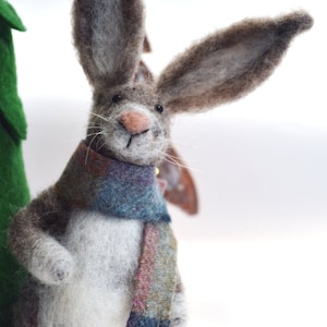 Needle Felted Hare Scottish Gift , Felted Hare , Hare , Animal Figurines , Tablescape Decor , Wool Rabbit , Cute Animal Gifts , Scotland image 3