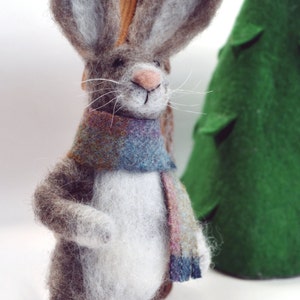 Needle Felted Hare Scottish Gift , Felted Hare , Hare , Animal Figurines , Tablescape Decor , Wool Rabbit , Cute Animal Gifts , Scotland image 2