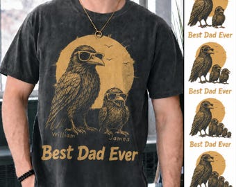 Comfort Colors® Funny Crow Dad Shirt, F-Caw-F T-Shirt, Black Crow Sweatshirt, Best Dad Ever Shirt, Funny Raven Sweater, Gift For Dad