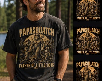 Personalized Papasquatch Shirt, Papasquatch Like Grandpa Just Way More SquatchyTee, Father's Day Gift,Cool Dad Shirt,Nick Name Can Be Change