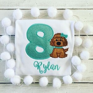 Labradoodle/Goldendoodle Dog Birthday Shirt - Any Birth Number 1-9 - Other Colors!