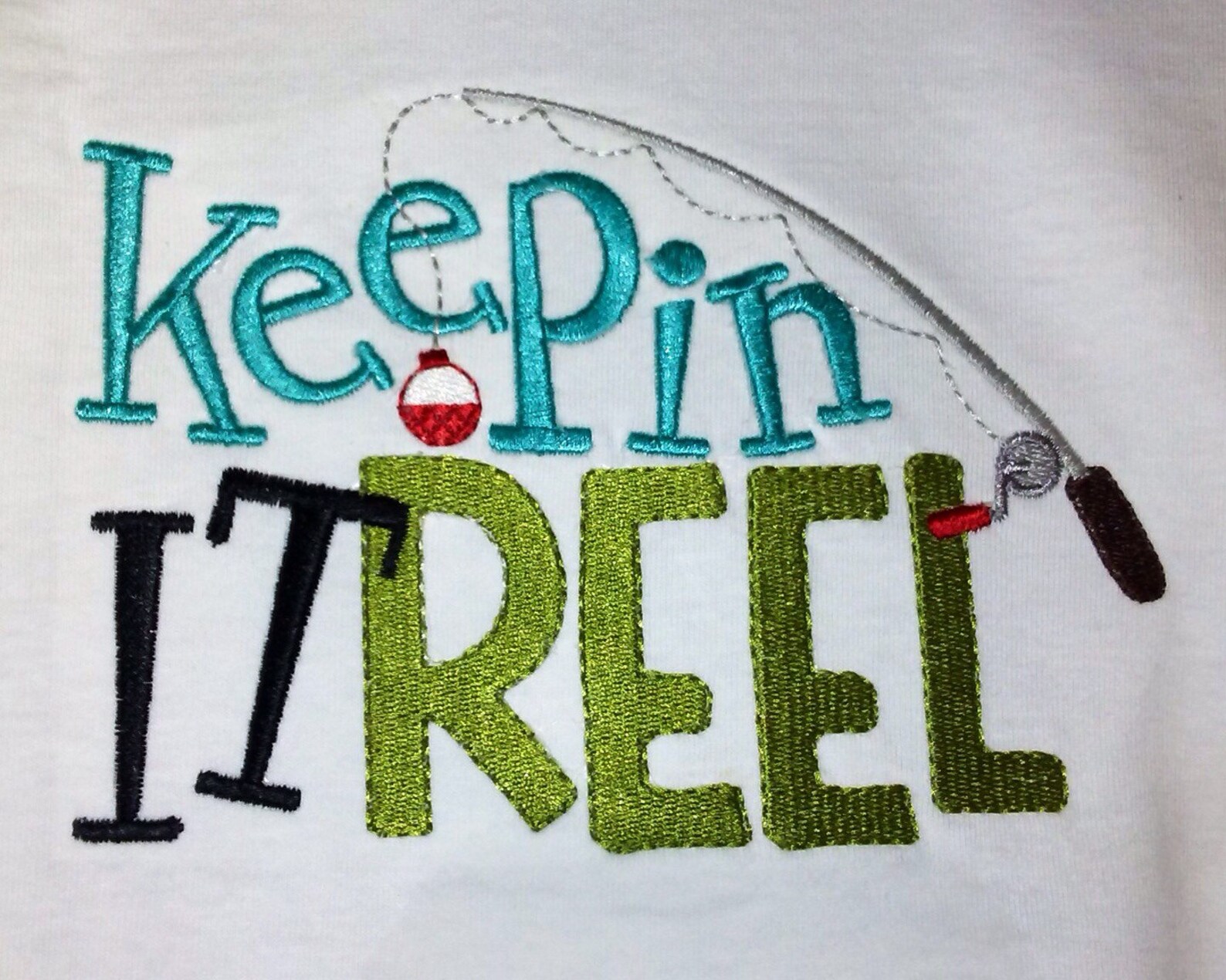 Keepin It Reel Fishing Pole Shirt or Bodysuit Machine - Etsy
