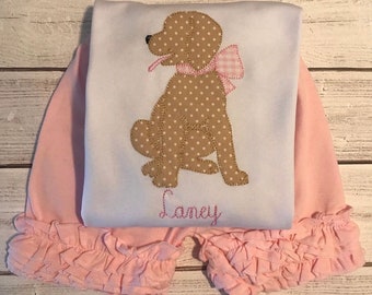 Personalized Applique Puppy Shirt