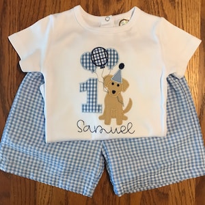 Applique Lab/Retriever Puppy Birthday Shirt - Any Color or Number!