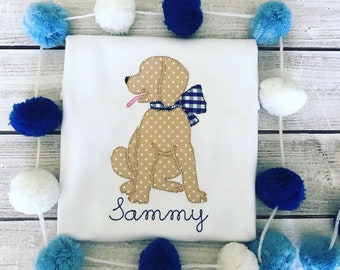 Applique Puppy Dog Shirt - Minimalist