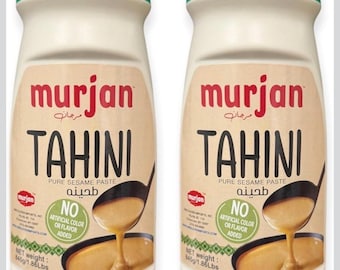 Murjan Tahini Pure Sesame Paste | Authentic Middle Eastern Creamy Sesame Butter (3.73 lb)