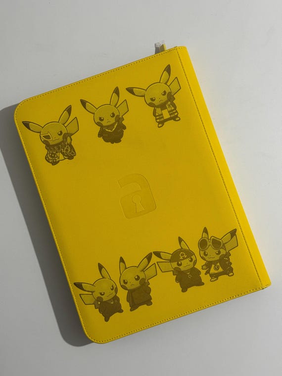 Pokemon Custom Pikachu Vault X Binder (9 Pocket, 360 Side-loading