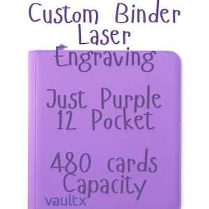 Custom VaultX Binder - Just Purple | 12 Pocket | 480 Cards Capacity