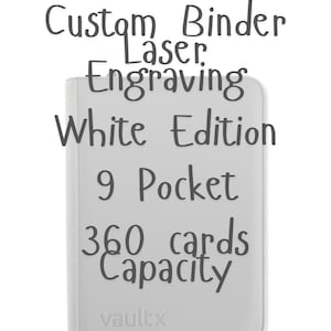 Custom VaultX Binder - White Edition | 9 Pocket | 360 Cards Capacity