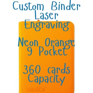 Custom VaultX Binder - Neon Orange | 9 Pocket | 360 Cards Capacity