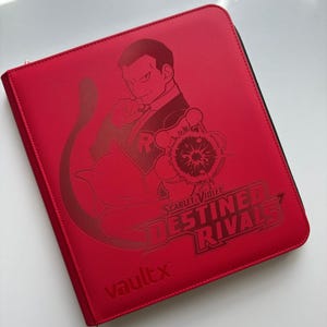 Pokemon Scarlet & Violet Destined Rivals- Vaultx Zip Binder-Red (12 pocket)