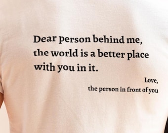 You Are Enough Shirt– Kindness Message T-Shirt with Back Affirmation, Front and Back Mental Health Positivity Top, Thoughtful Gift Idea