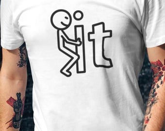 F It Stick Figure Graphic Tee: Sarcastic Humor Shirt