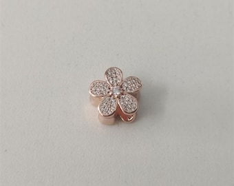 Pandora ALE R Dazzling Daisy Charm Rose Gold