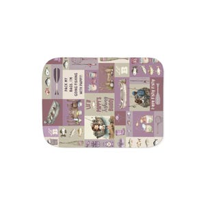 Pink Lavender Patchwork Quilt Girls Fishing Sherpa Blanket