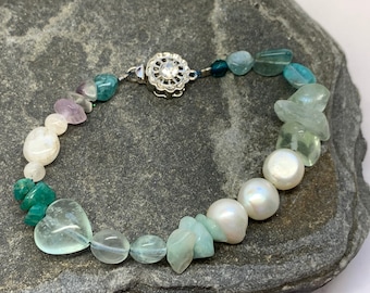 Fluorite and Fresh Water Pearl