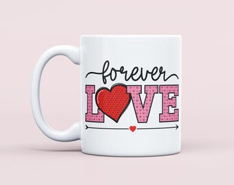 Forever Love Mug – Valentine’s Day Gift for Couples, Romantic Coffee Cup, Cute Love Present for Him or Her