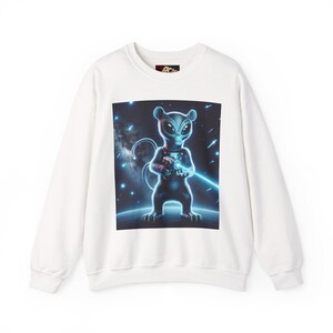 Cosmic Alien Crewneck Sweatshirt, een leuk sweatshirt voor ruimteliefhebbers, een uniek cadeau voor sciencefictionfans, unisex crewneck, een coole outfit voor