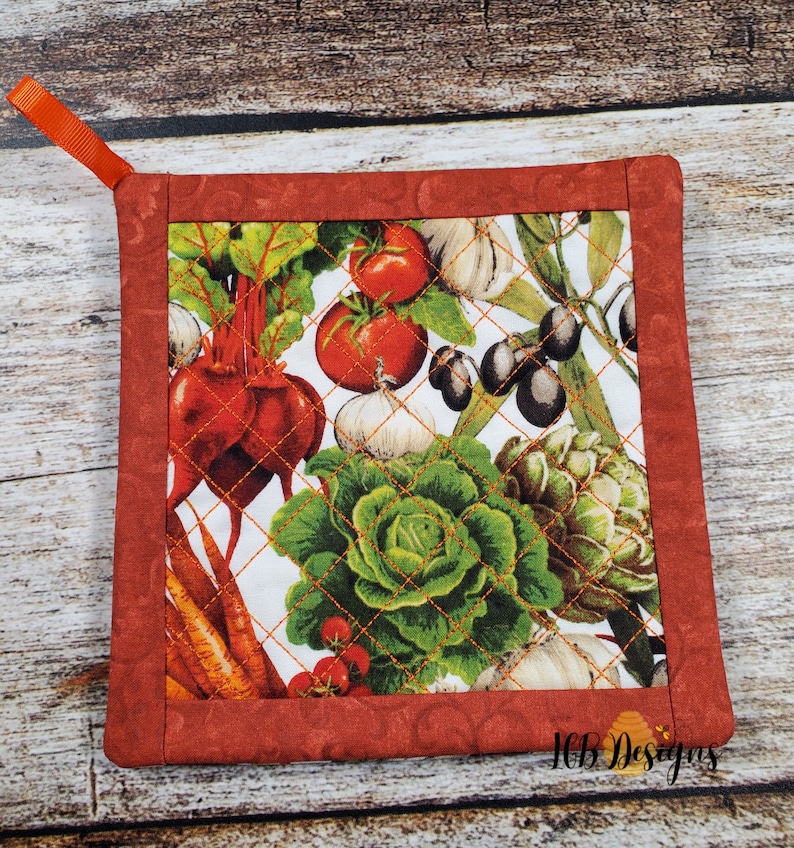 ITH Potholder With Bordersin the Hoop Machine Embroidery Etsy