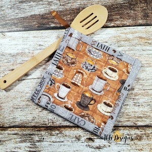 ITH Potholder with borders-in the hoop machine embroidery Grid quilting potholder no sewing!