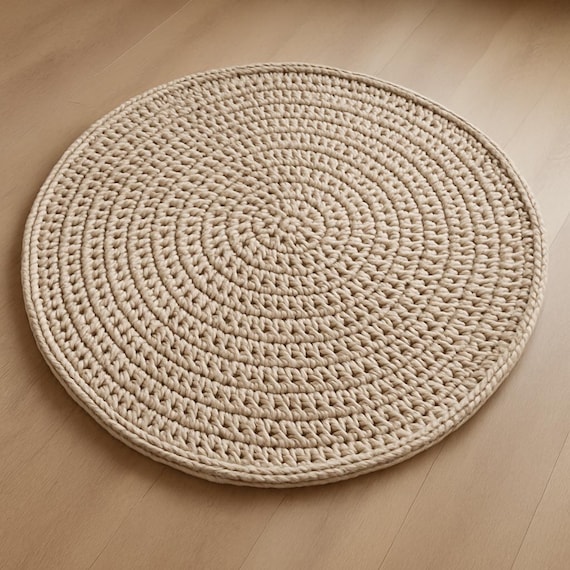 Chunky Crochet Round Rug Pattern: Grounded Grace (PDF Download)
