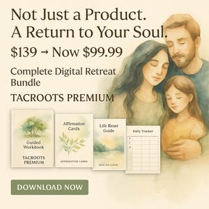 Niet zomaar een product. Een terugkeer naar je ziel | TACROOTS Premium Retreat Healing Set (werkboek + dagboek + ademwerk) Terug naar je ziel