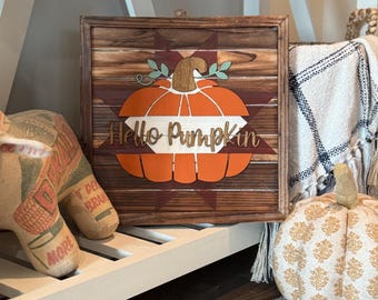 Hello Pumpkin - Large Pumpkin Barn Quilt